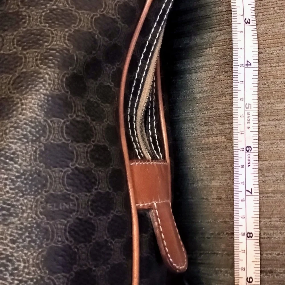 Vintage Celine Leather Macadam Boston Bag